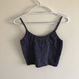 Purple leopard print crop top